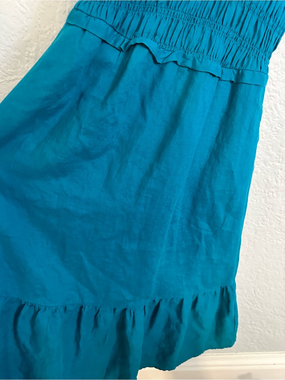 Smocked Linen Midi Dress
Crystal Teal - Picture 7 of 10
